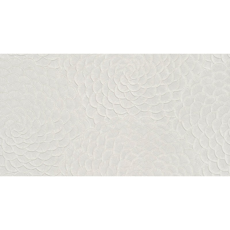 Papel Tapiz Pétales De Nacre Que cobran vida en tu Pared Con profundidad y Realismo Color Blanco KS3102