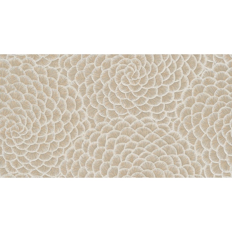 Papel Tapiz Pétales De Nacre Que cobran vida en tu Pared Con profundidad y Realismo Color Beige KS3105