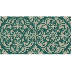 Papel Tapiz Rosace Aquarelle Rosas Hermosas en Pergaminos Ornamentales Color Verde KS3006